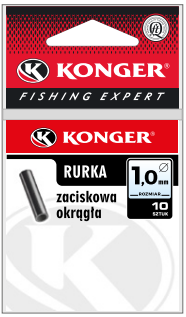 ROUND CRIMP TUBE DIAMETER 1.0mm pack of 10 pcs. KONGER