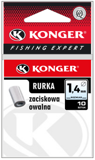 OVAL CRIMP TUBE DIAMETER 1.4mm pack of 10 pcs. KONGER