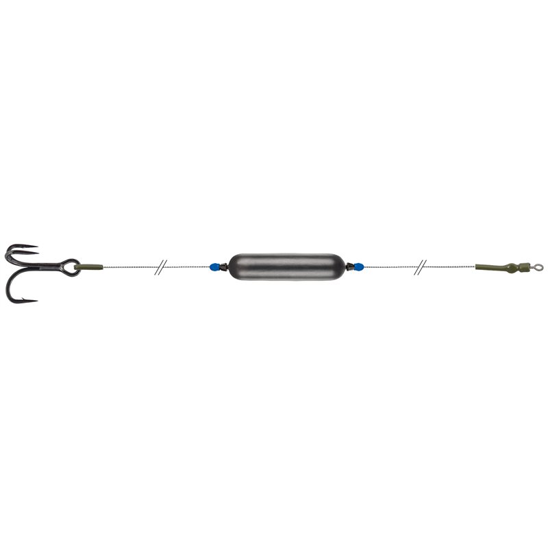 [865100003] CATFISH SET WITH UNDERWATER FLOAT 30G AND TREBLE HOOK 3/0 DREAD CAT BAIT ANIMATOR PACK OF 1