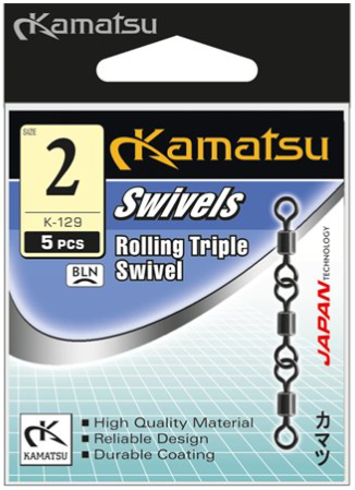 TRIPLE CHAIN SWIVEL SIZE 2 BLN pack of 5pcs KAMATSU