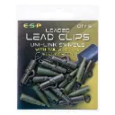 ESP Clips de plomo cargados Uni-Link Swivels Verde