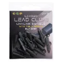 ESP Clips de plomo cargados Uni-Link Swivels Gris