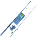 Eurocatch combo azul caña carrete con luz y accesorios de spinnig