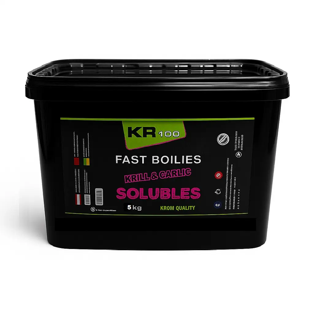 KROM QUALITY KR100 FAST BOILIES KRILL & GARLIC SOLUBLES 16MM 5KG KQBS1650101