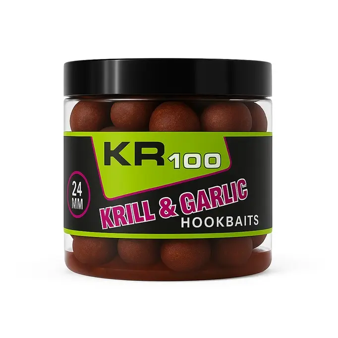 KROM QUALITY KR100 HOOKBAITS KRILL & GARLIC 24MM KQHB240501