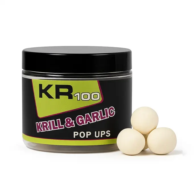 KROM QUALITY KR100 POP UPS KRILL & GARLIC WHITE 12MM KQB12W0601