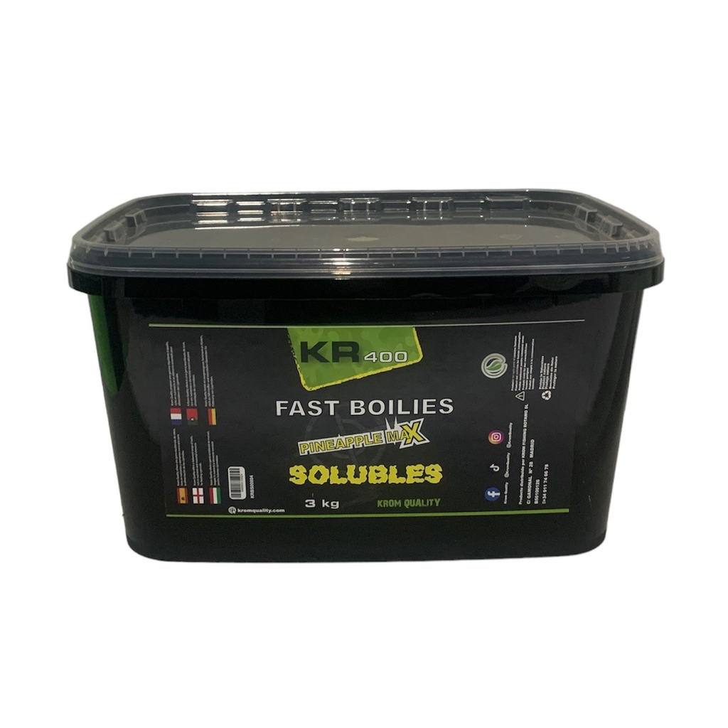KROM QUALITY KR400 FAST BOILIES PINEAPPLE MAX SOLUBLES 20MM 3KG KQBS2030104