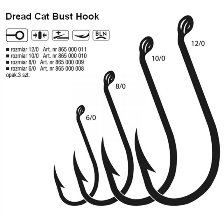 CATFISH ANZUELO BUST 80 BLNR BOLSA 3 PCS DREAD CAT®
