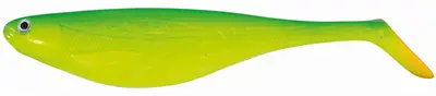 VINILO  FLAT SHAD 12,5cm KOL. 07 GREEN LEMON BAG 4 PCS