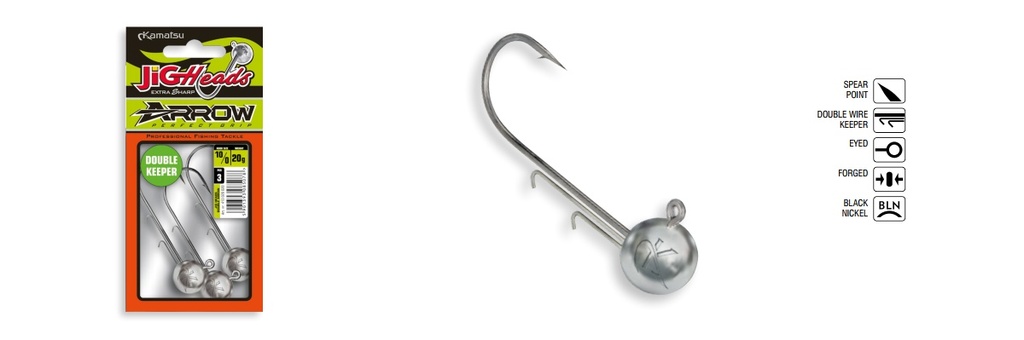 JIGHEAD BIG JIG DOUBLE ARROW 100-7g BLN OPP.3PCS