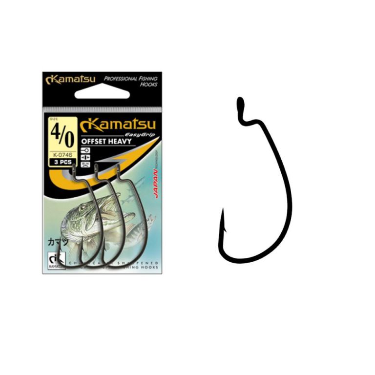 HOOK KAMATSU OFFSET HEAVY 4/0 BLNR BAG 3PCS
