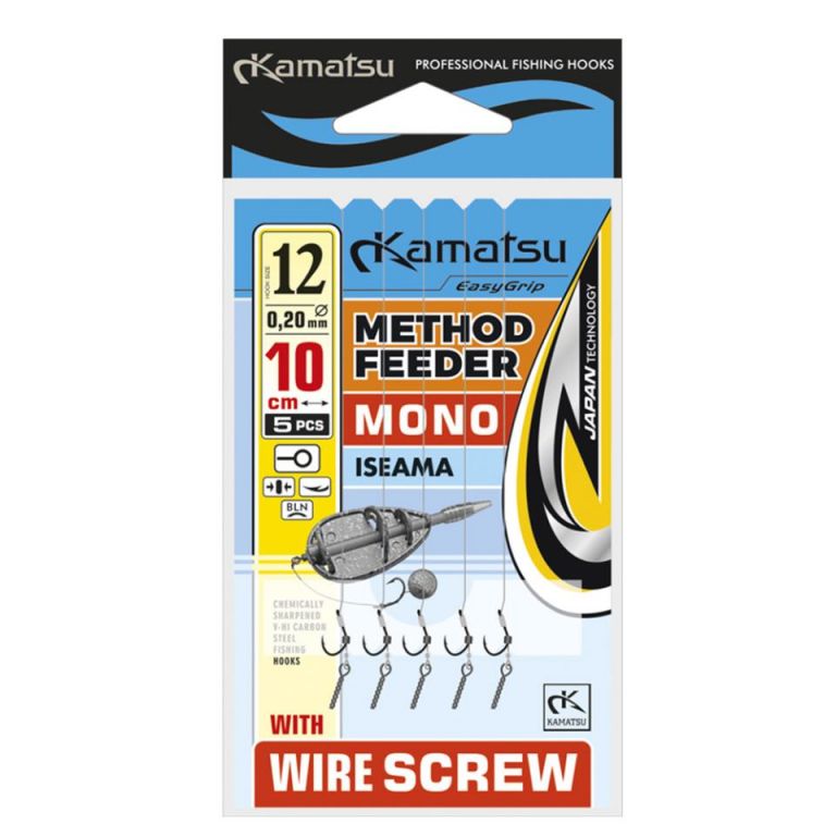 ANZUELO MONTADO RIG MONO ISEAMA 12BLNR10cm0,20mm WIRE SCRE