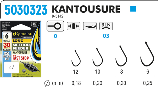 KAMAT SUMETHOD FEEDER CLASSIC KANTOUSURE 8BLNO10cm0,20mm FAST STOP OP.10SZT