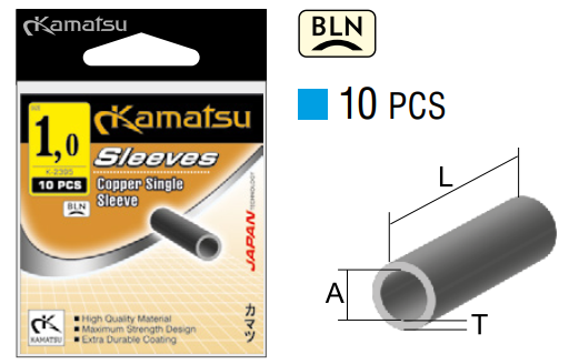 COPPER SINGLE SLEEVE K-2395 2,03MM BLN OPP.10PCS