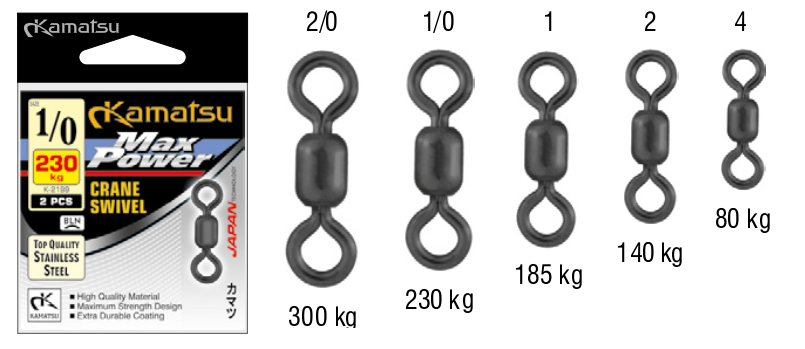 MAX POWER CRANE Quitavuelta K-2199 2/0/300KG BLN OPP.2P
