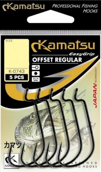ANZUELO KAMATSU OFFSET REGULAR 1/0 BLNR BOLSA 5PCS