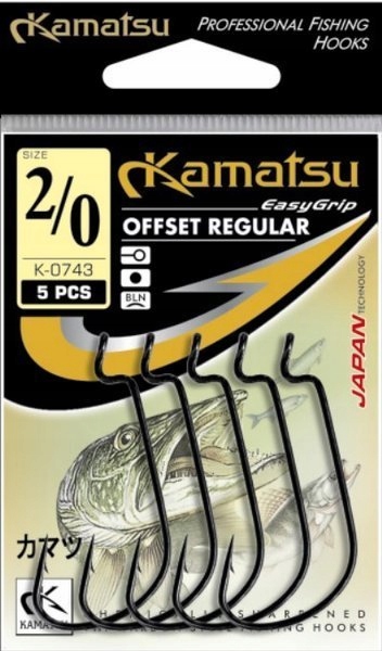 ANZUELO KAMATSU OFFSET REGULAR 2/0 BLNR BOLSA 5PCS