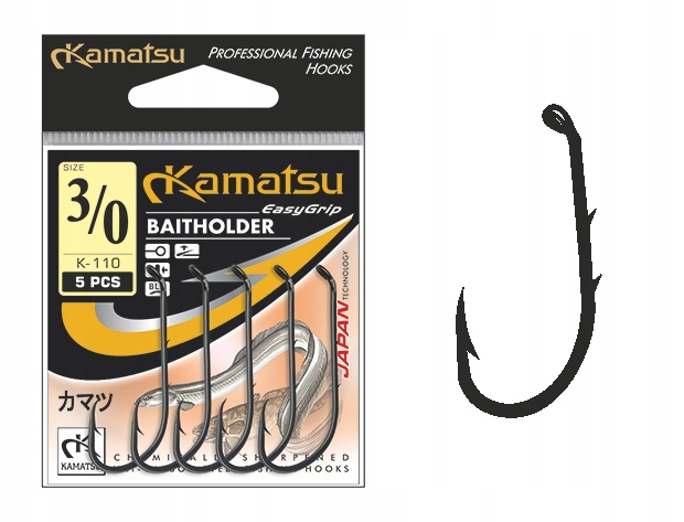 ANZUELO KAMATSU BAITHOLDER 3/0BLNR