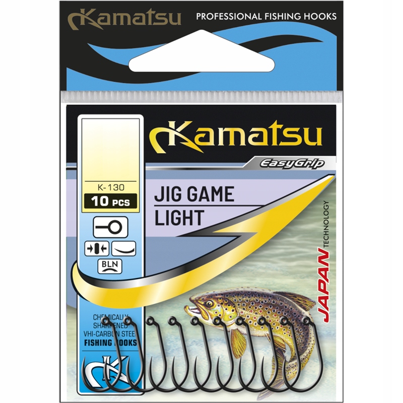 ANZUELO KAMATSU JIG GAME LIGHT 6 BLNR BOLSA 10PCS
