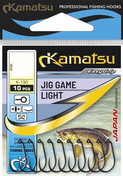 ANZUELO KAMATSU JIG GAME LIGHT 8 BLNR BOLSA 10PCS