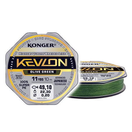 [250015012] RIGGING LINE KEVLON OLIVE GREEN X4 0,12/10