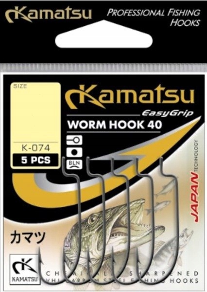 ANZUELO KAMATSU WORM ANZUELO 40 3/0BLNR