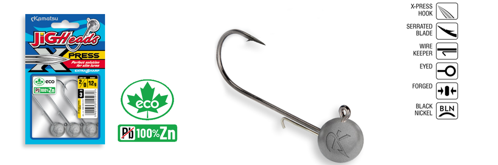 JIGHEAD X-PRESS ECO 1/0-12g OPP. 3PCS