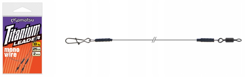 LEADER TITAN X WIRE 25cm/8kg OPP.2PCS