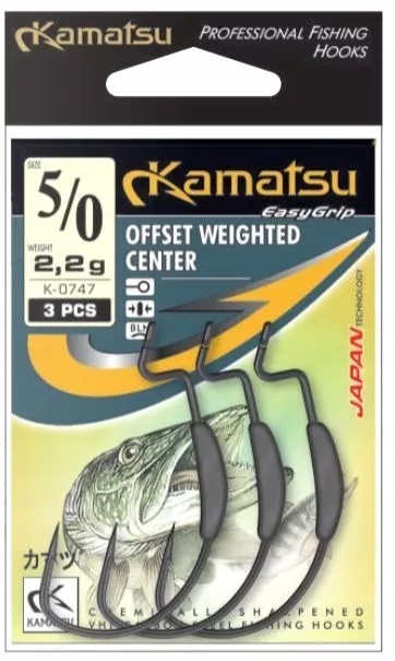 ANZUELO KAMATSU OFFSET WEIGHTED CENTER K-0747 5/0BLNR