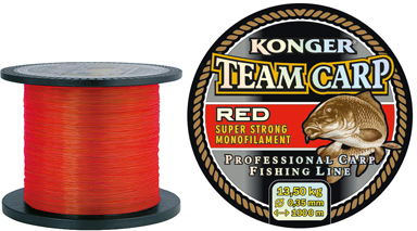 [265001025] TEAM CARP COLOR RED 0,25mm/1000m