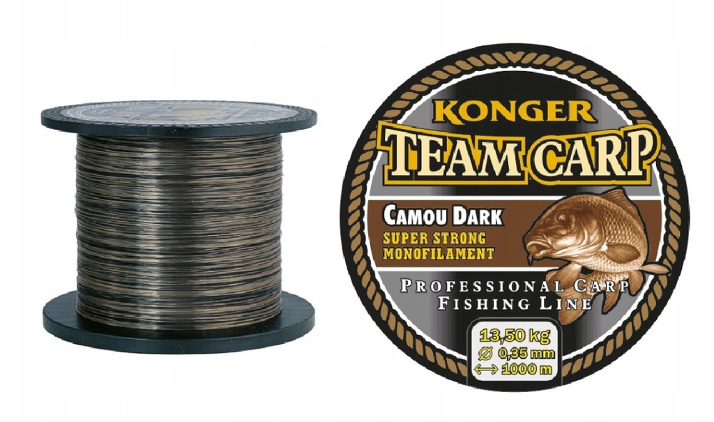 [229001028] TEAM CARP CAMOU DARK 0,28mm/1000m