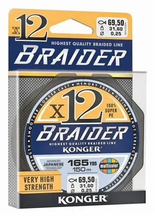 BRAIDER X12 OLIVE GREEN 0,16/150