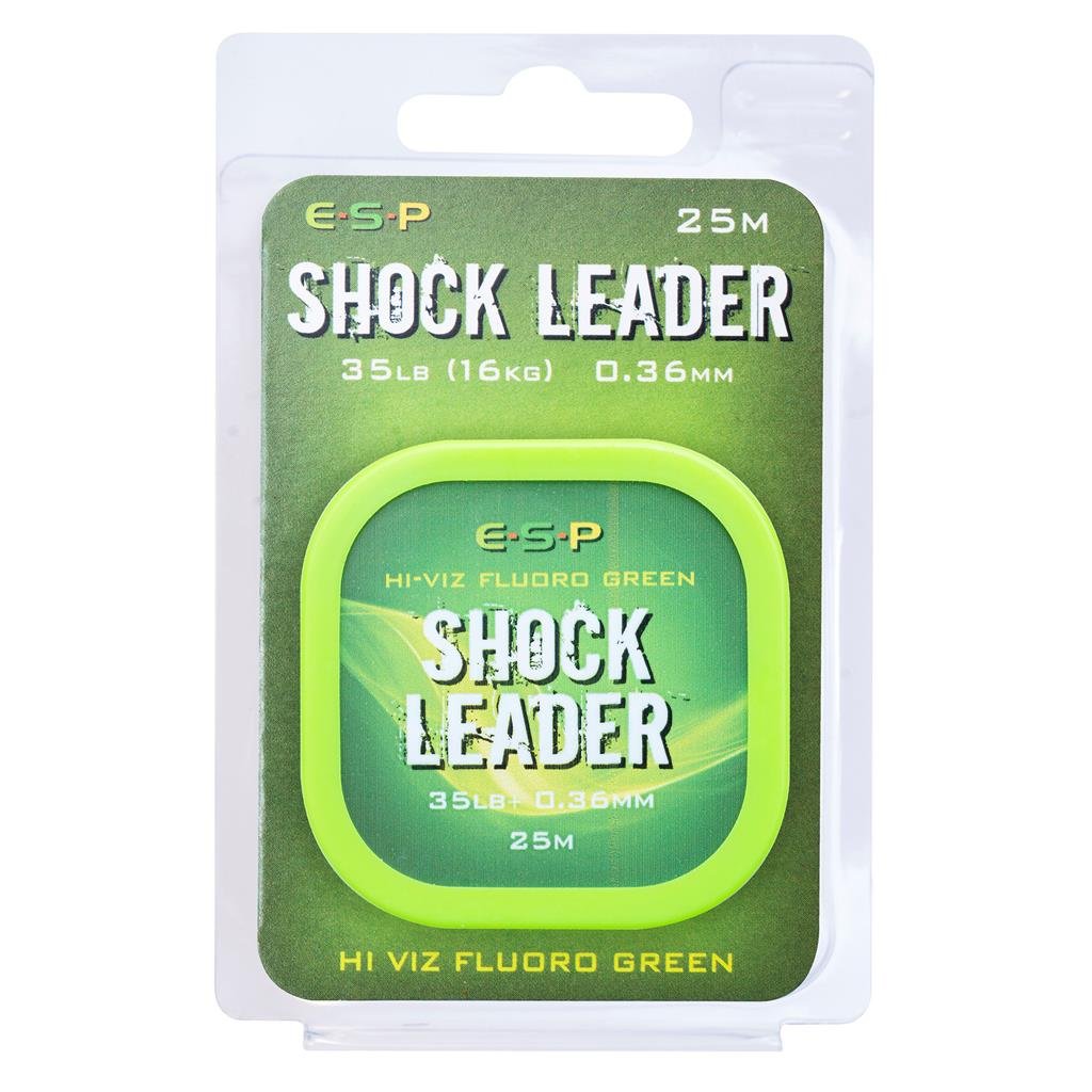 HILO ESP Shock Leader 35lb 0,36mm 25m Hi-viz Fluoro Green