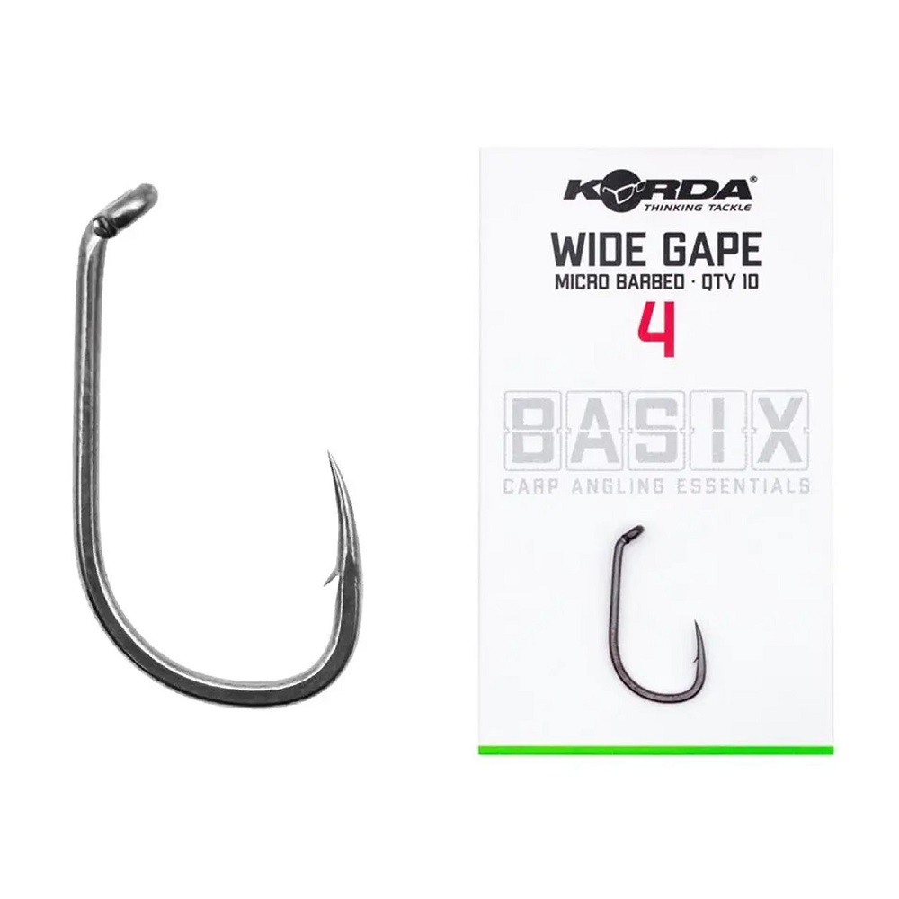 KORDA BASIX WIDE GAPE MICRO BARBED Nº 4 KBX002