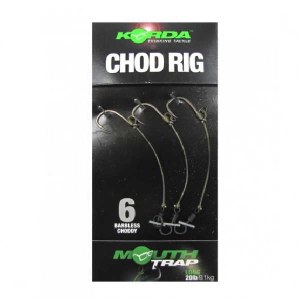 KORDA CHOD RIG LONG Anzuelo sin muerte TAMAÑO 6 KCR029