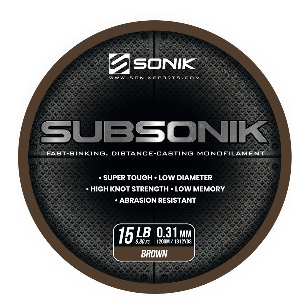 SONIK SUBSONIK BROWN 15LB 1200M 0.31mm