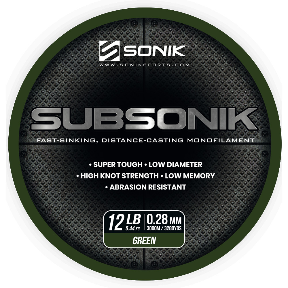 SONIK SUBSONIK GREEN 12LB 3000M (0.28mm)