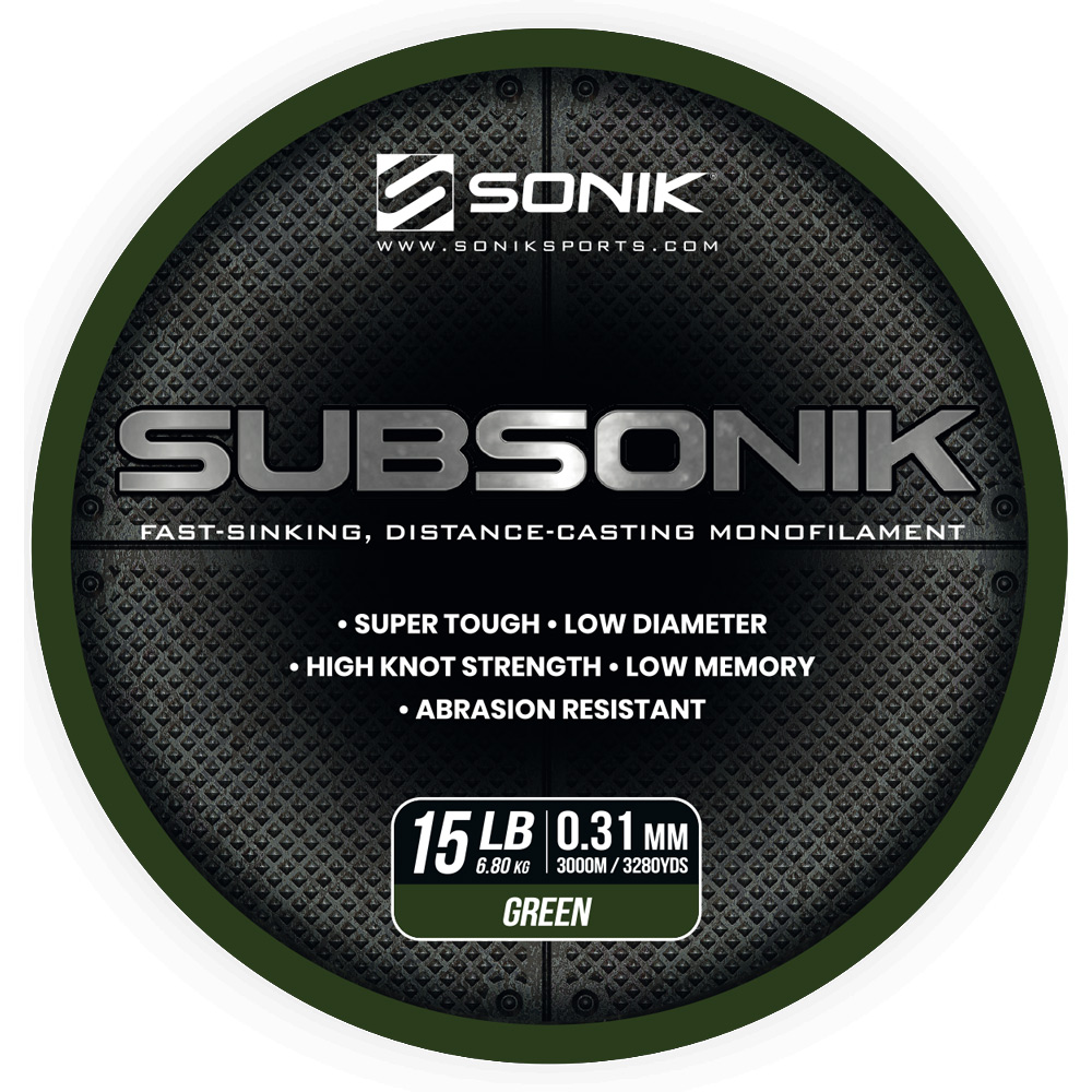 SONIK SUBSONIK GREEN 15LB 3000M 0.31mm