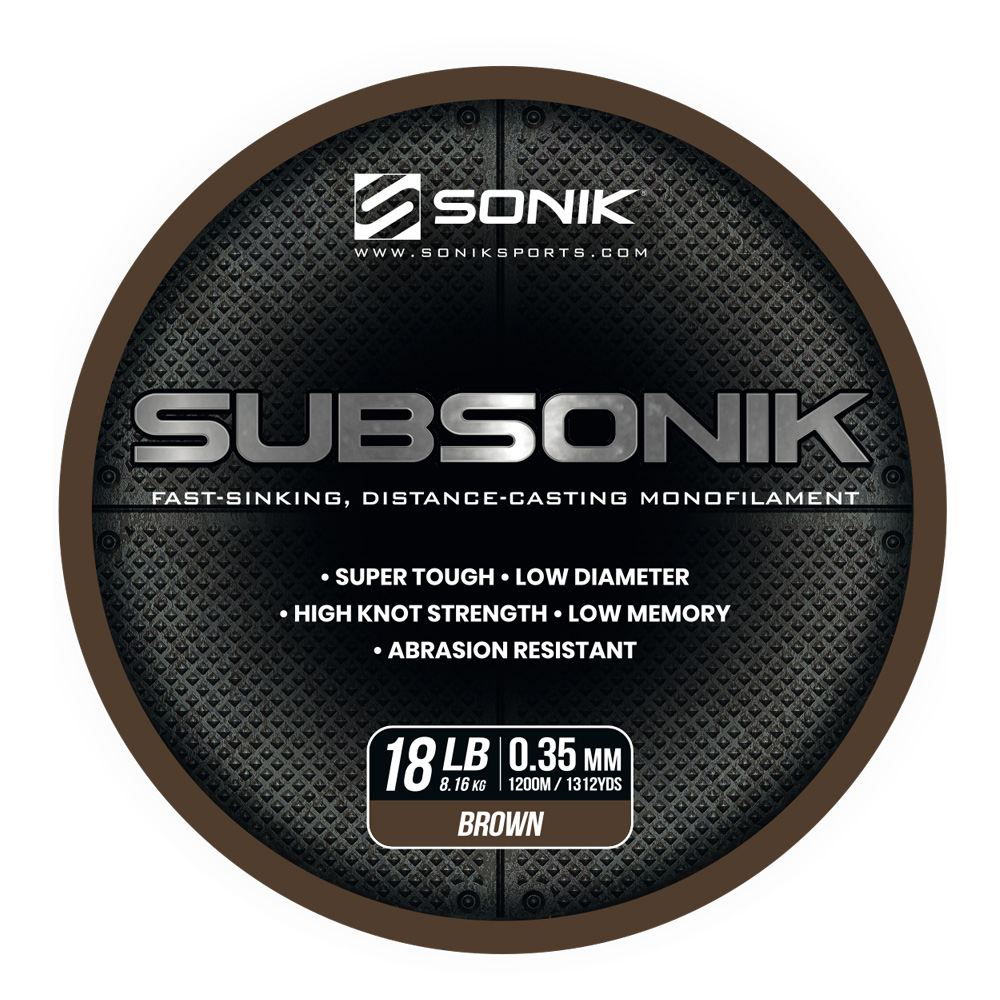 SONIK SUBSONIK BROWN 18LB 1200M 0.35mm