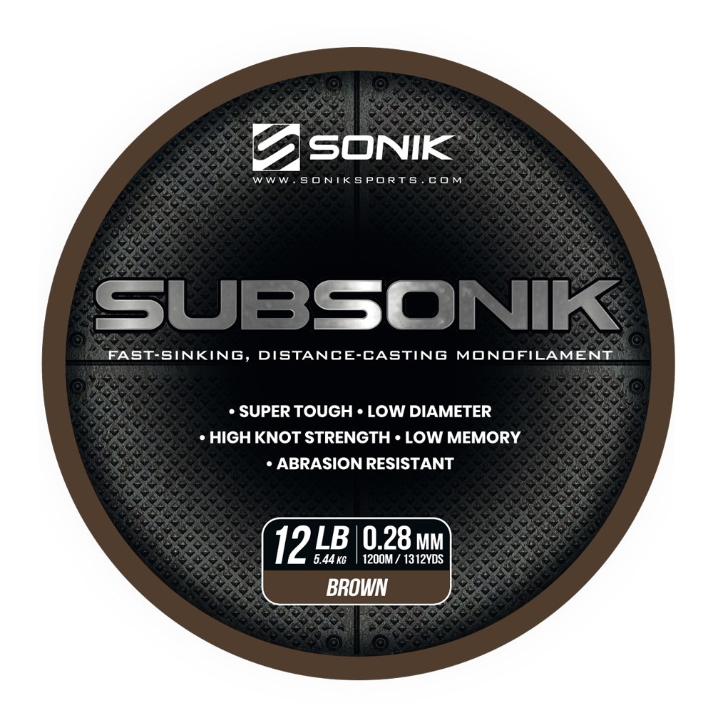 SONIK SUBSONIK BROWN 12LB 1200M 0.28mm