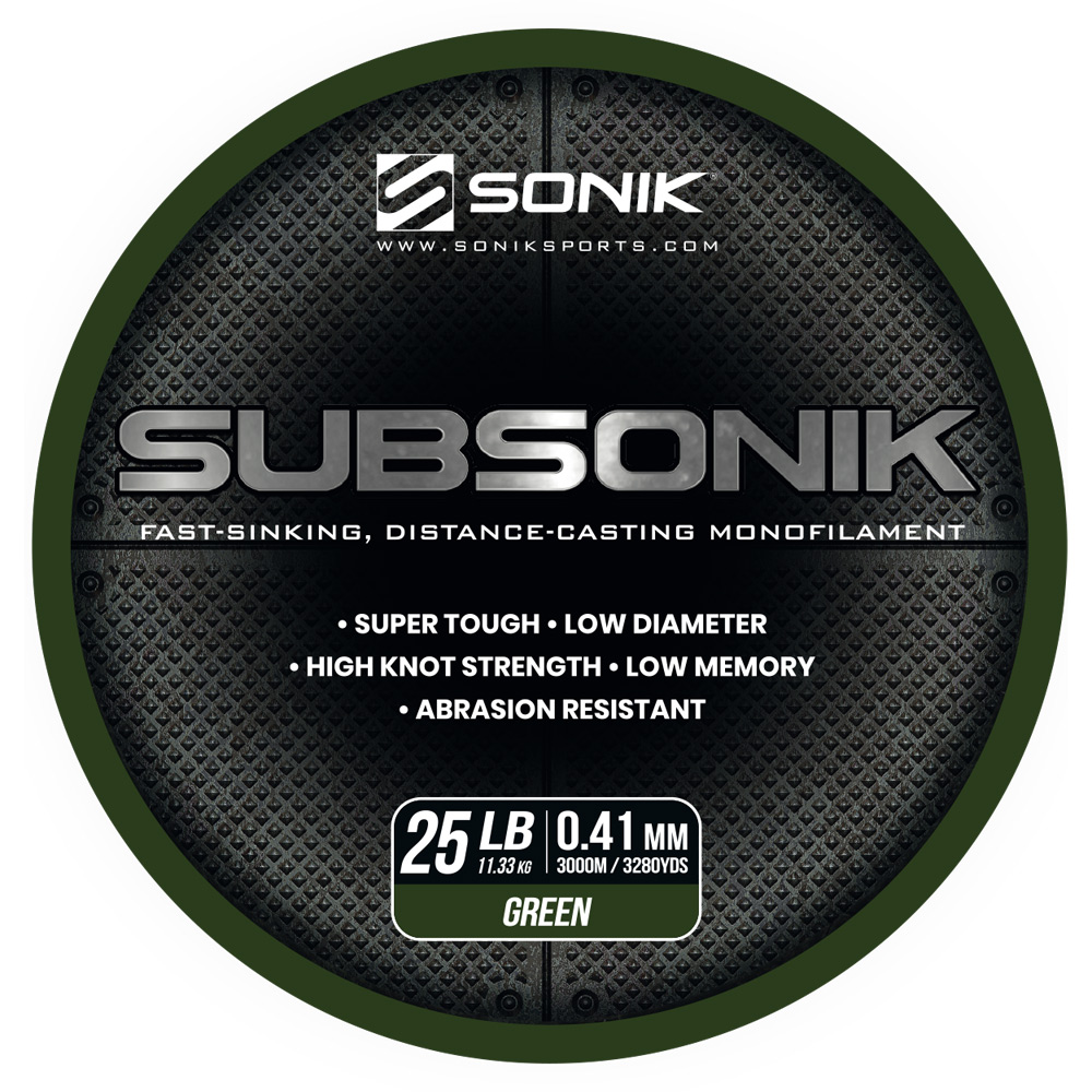 SONIK SUBSONIK GREEN 25LB 3000M 0.41mm