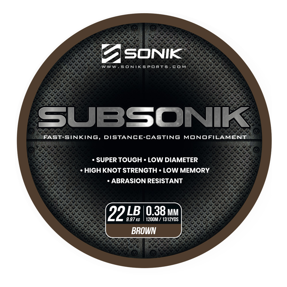 SONIK SUBSONIK BROWN 22LB 1200M 0.38mm