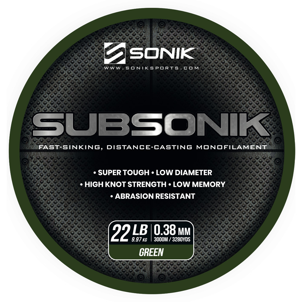 SONIK SUBSONIK GREEN 22LB 3000M 0.38mm