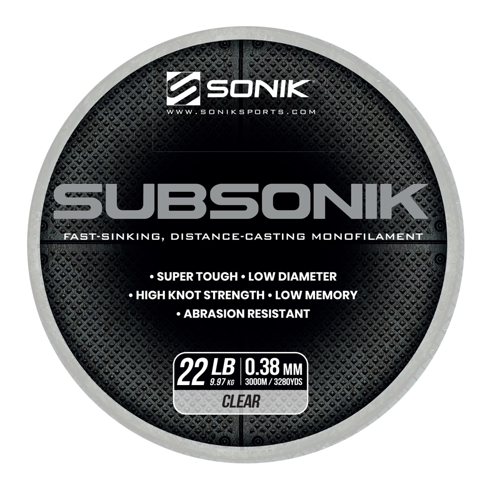 SONIK SUBSONIK CLEAR 22LB 3000M 0.38mm