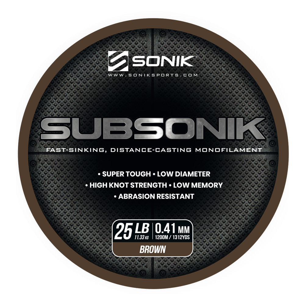 SONIK SUBSONIK BROWN 25LB 1200M 0.41mm
