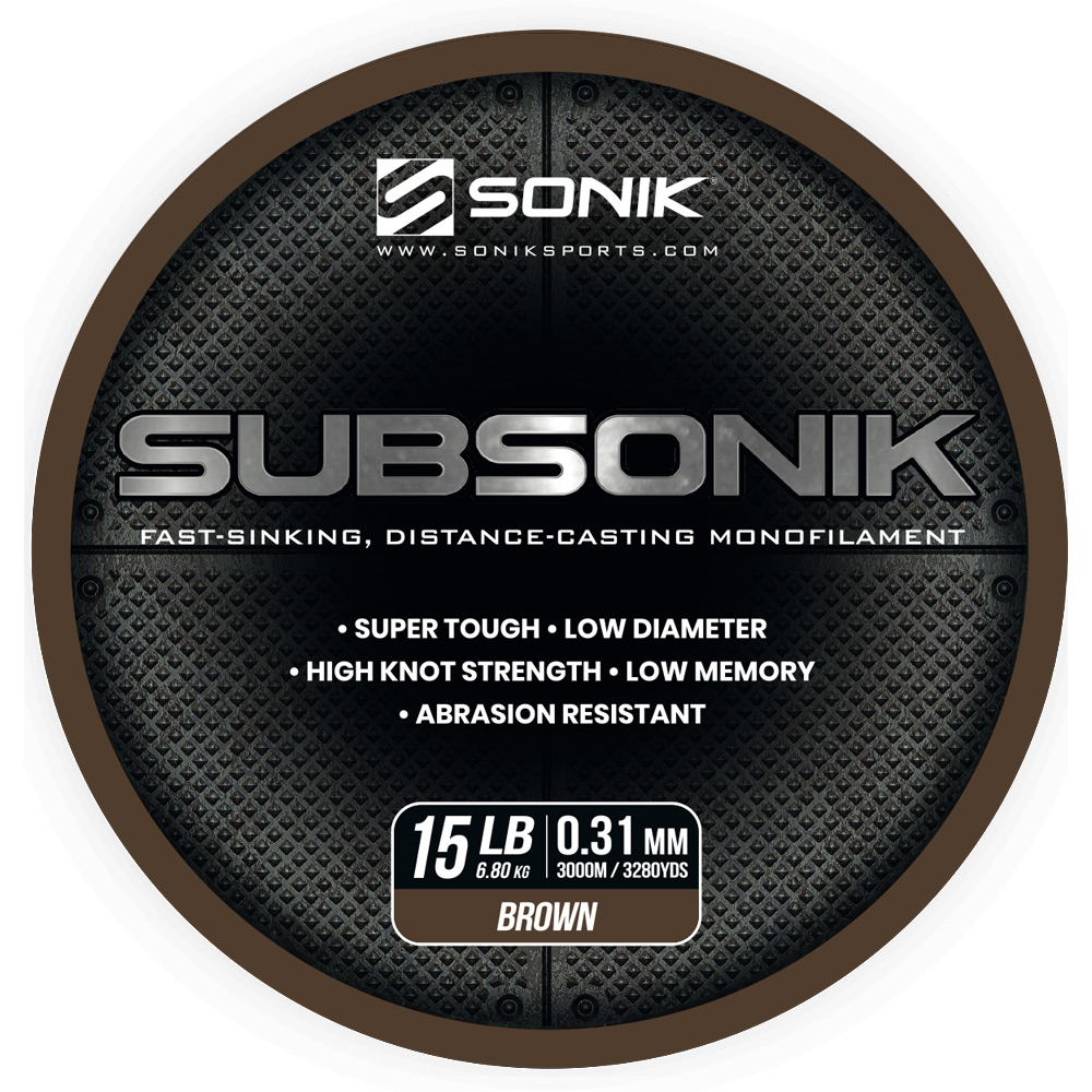 SONIK SUBSONIK BROWN 15LB 3000M 0.31mm