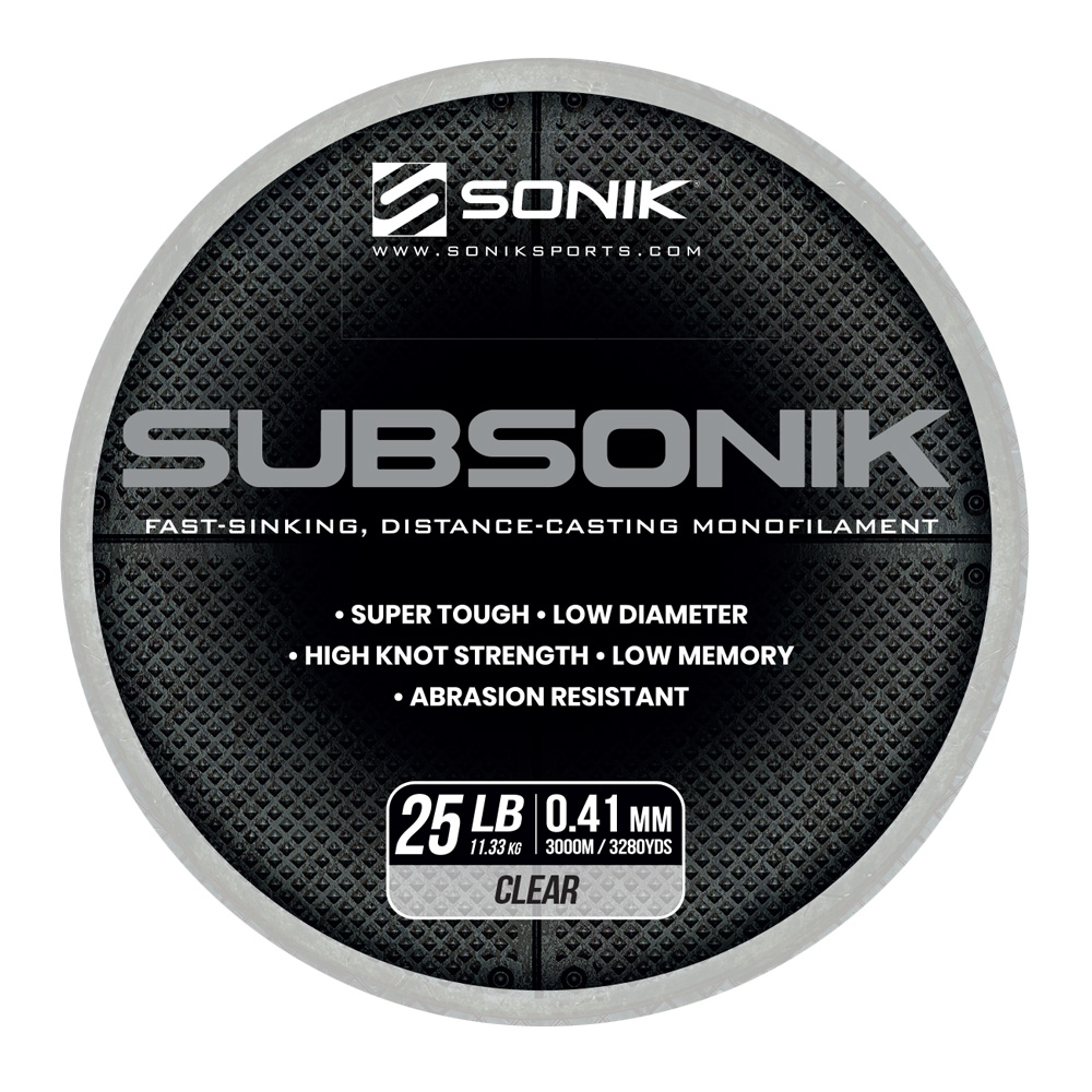 SONIK SUBSONIK CLEAR 25LB 3000M 0.41mm