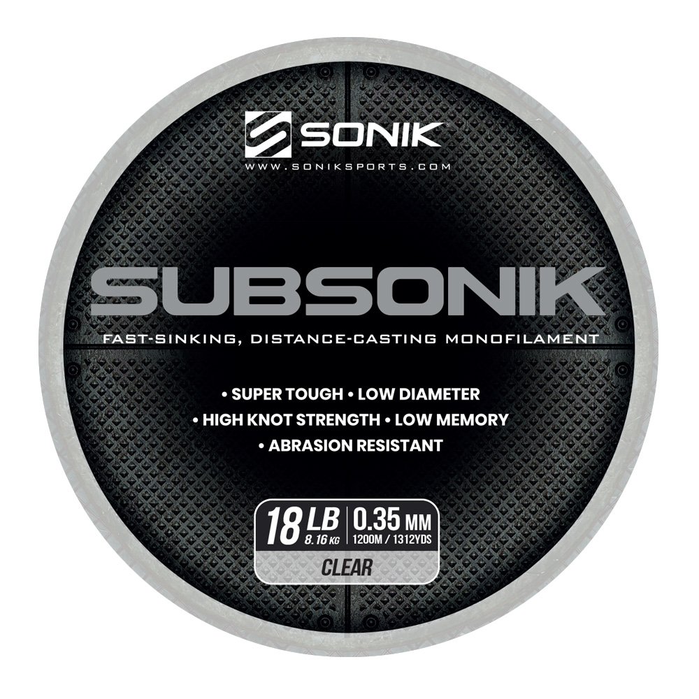 SONIK SUBSONIK CLEAR 18LB 1200M 0.35mm