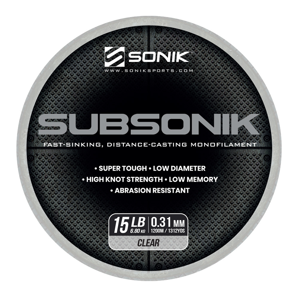 SONIK SUBSONIK CLEAR 15LB 1200M 0.31mm