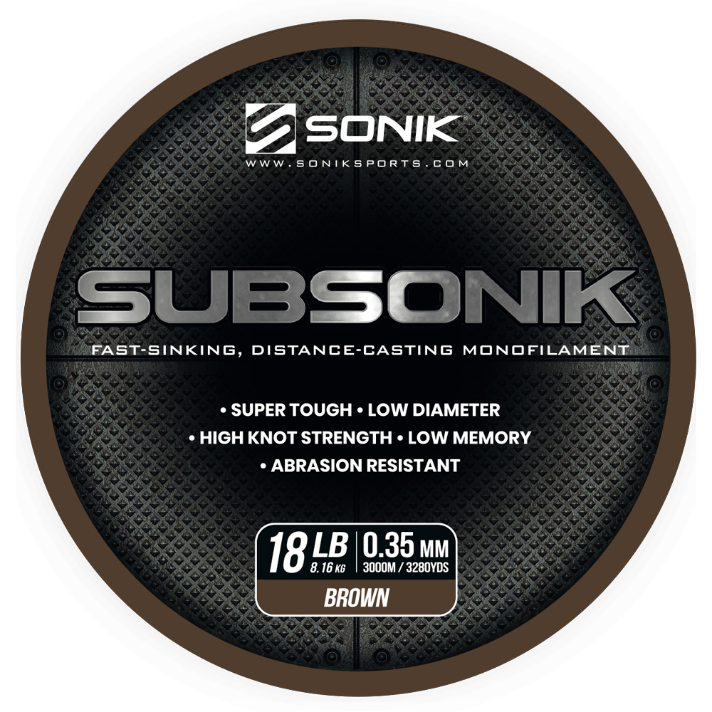 SONIK SUBSONIK BROWN 18LB 3000M 0.35mm